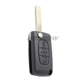 For Peu 407 blade 3 button flip remote key shell with trunk button ( HU83 Blade - Trunk - With battery place )