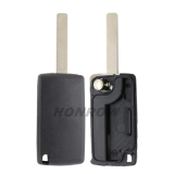 For Cit 407 blade 3 button flip remote key blank with light button ( HU83 Blade - Light - No battery place) (No Logo)