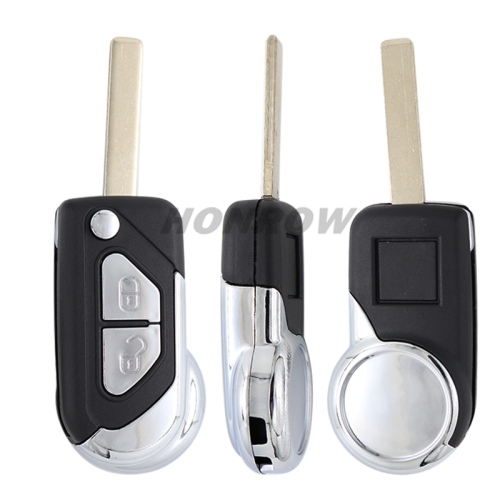 For Cit 2 button flip remote key blank with HU83 & 407 Key blade