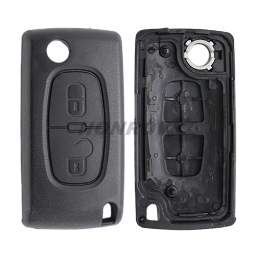 For Peu 307 blade 2 buttons flip remote key blank  ( VA2 Blade -  2Button - No battery place ) (No Logo)