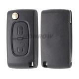 For Peu 307 blade 2 buttons flip remote key blank  ( VA2 Blade -  2Button - With battery place ) (No Logo)