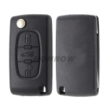 For Cit 307 blade 3 button flip remote key blank with trunk button (VA2 Blade - 3Button -  Trunk - With battery place) (No Logo)