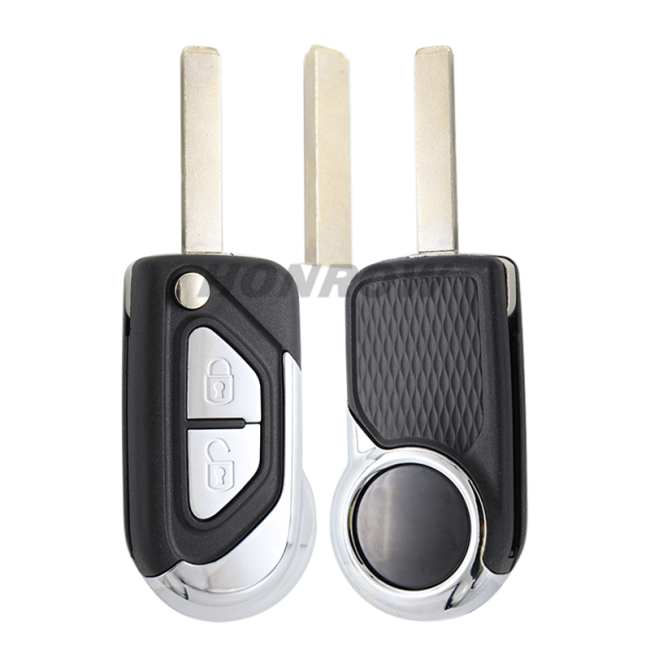 For high quality Citroen 2 button Remote Flip Car Key Shell with VA2T blade