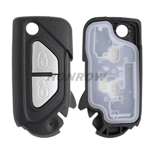 For high quality Citroen 2 button Remote Flip Car Key Shell with VA2T blade