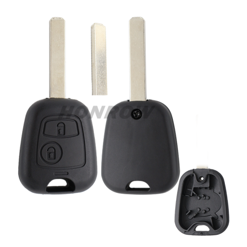 For Peu 2 button remote key blank with 307 key blade