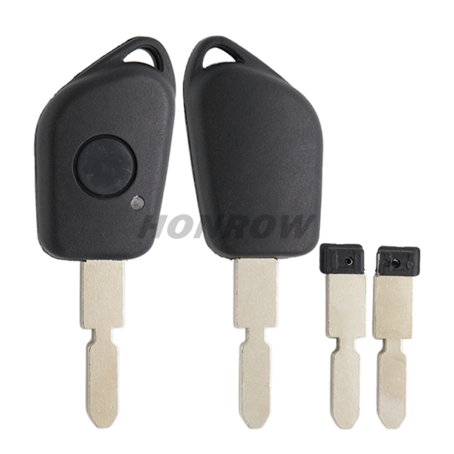 For Peugeot 1 button remote key blank with 406 blade