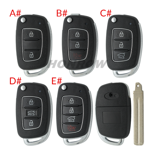 For New Hyundai 2/2+1/3/3+1 button remote key blank with HY22 Blade
