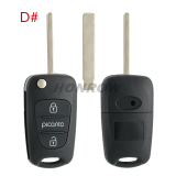 For Hyundai 3 button remote key blank with HU134 blade