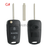 For Hyundai 3 button remote key blank with HY22 blade,please choose the key type.