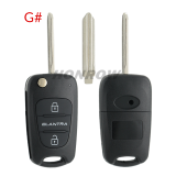For Hyundai 3 button remote key blank with HY14R right  blade