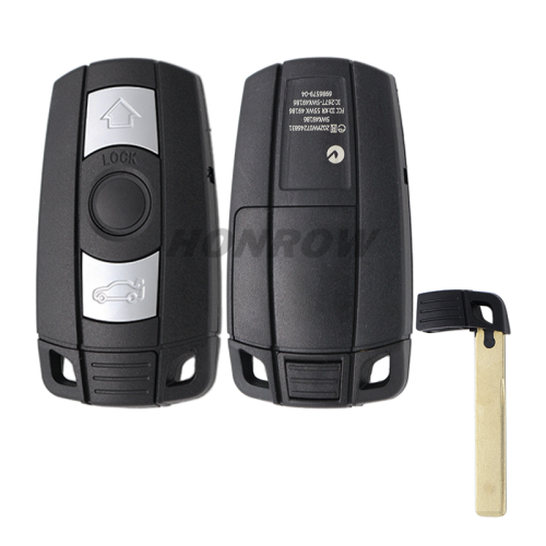 For BM 5 series 3 button remote key blank with blade No Logo battery holders in the shell