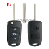 For Hyundai 3 button remote key blank with HY20R right  blade