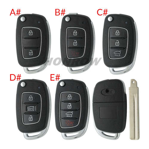 For New Hyundai 2/2+1/3/3+1 button remote key blank with HY20 left Blade