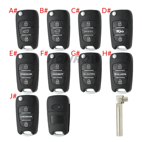 For Hyundai 3 button remote key blank with HY20R blade