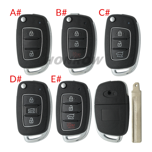 For New Hyundai 2/2+1/3/3+1 button remote key blank with HY20R right Blade