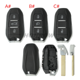 For Citroen 3 button remote key blank with HU83 blade without logo.Please choose the button.