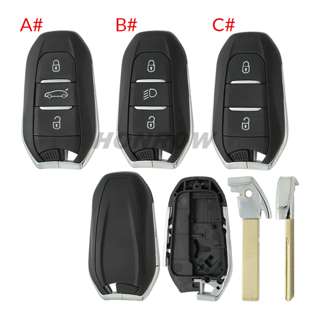 For Citroen 3 button remote key blank with HU83 blade without logo.Please choose the button.