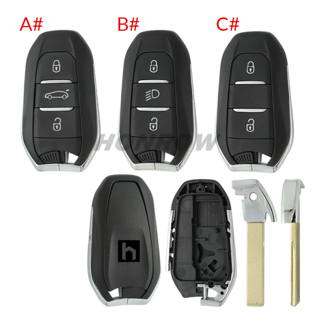 For Citroen 3 button remote key blank with HU83 blade Please choose the button