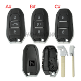 For Citroen 3 button remote key blank with VA2 blade Please choose the button.