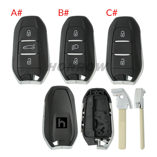 For Citroen 3 button remote key blank with VA2 blade Please choose the button.