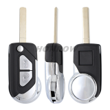 For Peugeot 2 button flip remote key blank with VA2 & 307 blade