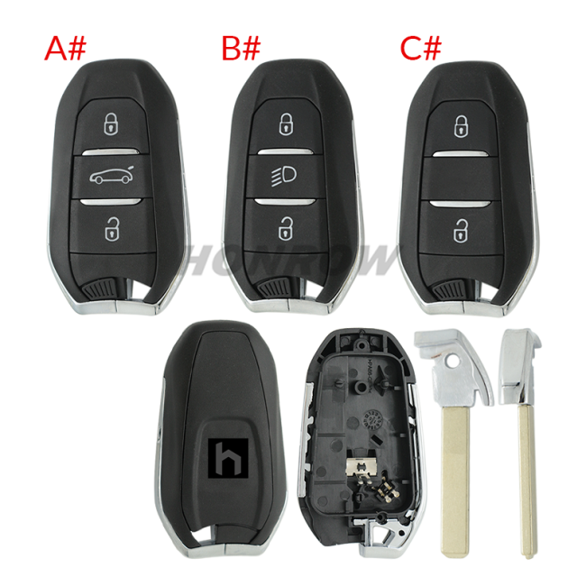 For Citroen 3 button remote key blank with VA2 blade Please choose the button.