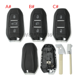 For Citroen 3 button remote key blank with VA2 blade without logo.Please choose the button