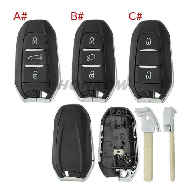 For Citroen 3 button remote key blank with VA2 blade without logo.Please choose the button
