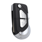 For Peugeot 2 button flip remote key blank with VA2 & 307 blade