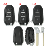 For Citroen 3 button remote key blank with VA2 blade without logo.Please choose the button.