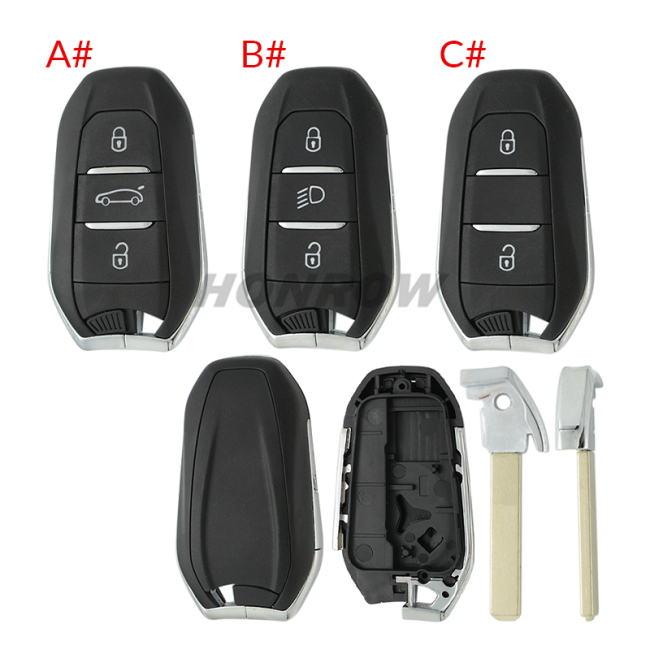 For Citroen 3 button remote key blank with VA2 blade without logo.Please choose the button.