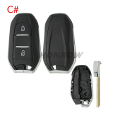 For Citroen 3 button remote key blank with HU83 blade without logo.Please choose the button.