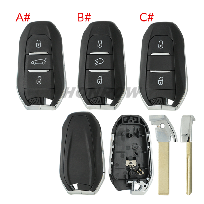For Citroen 3 button remote key blank with HU83 blade without logo.Please choose the button