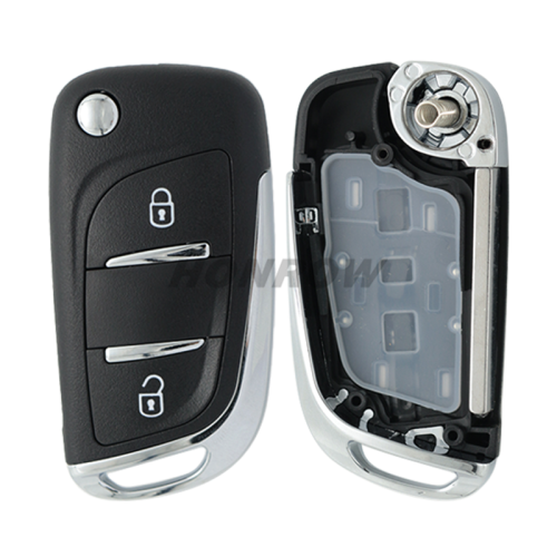 For Citroen 2 button modified flip remote key blank with VA2 307 Blade -- Without battery 