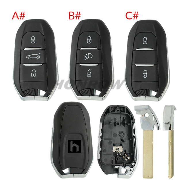 For Citroen 3 button remote key blank with HU83 blade Please choose the button