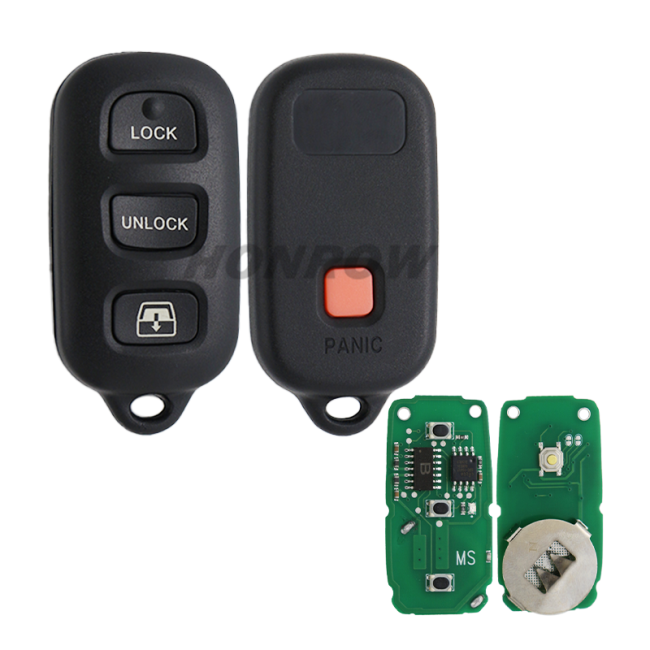 For Toyota 3+1 button remote key with 314mhz  FCC:HYQ12BBX