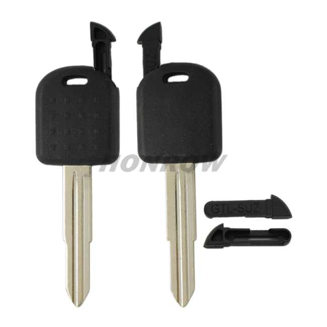 For high quality GTL Suzuki transponder key shell with left blade and long chip latch