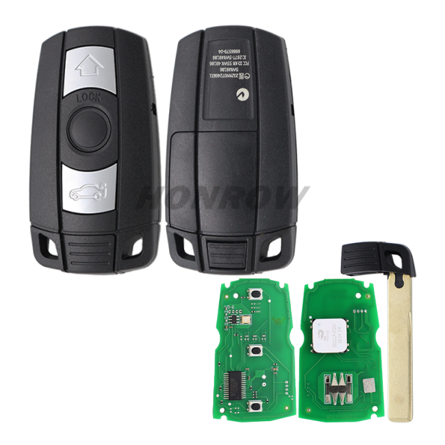 For Bmw keyless 3 button remote key for bmw 1、3、5、6、X5,Z4 series with PCF7945 Chip 868MHZ