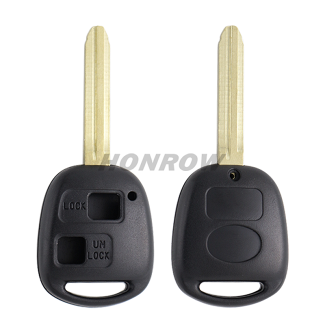 For To 2 button remote key blank with TOY43 blade