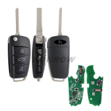 For Audi Q2 Q3 3 button keyless go remote key with MQB48  ID48 (megmos AES)433mhz FCCID:81A837220