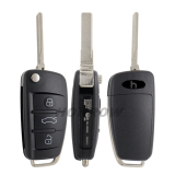 For Audi Q2 Q3 3 button keyless go remote key with MQB48  ID48 (megmos AES)433mhz FCCID:81A837220
