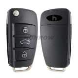 For Audi Q2 Q3 3 button keyless go remote key with MQB48  ID48 (megmos AES)433mhz FCCID:81A837220