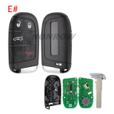 For Jeep Renegade remote key with 4A chip 433Mhz  FCC ID:M3N-40821302