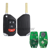 For Jeep Wrangler Keyless Remote key 4 Button ASK433 MHz Folding Remote Key SIP22 PCF7939M / HITAG AES / 4A CHIP FCC ID:OHT1130261 OE #:68416784AA