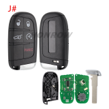 For Jeep Renegade remote key with 4A chip 433Mhz  FCC ID:M3N-40821302