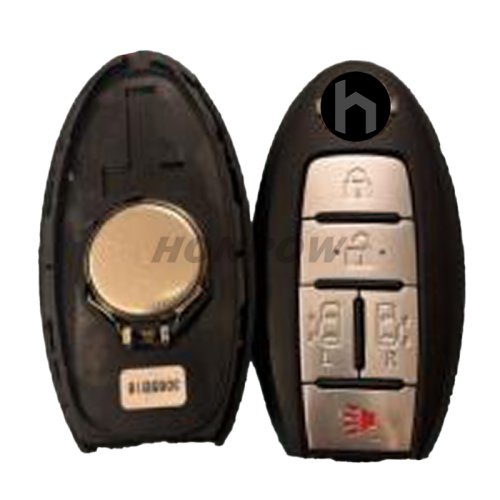 For Nissan 5+1 button remote key blank with emergency blade