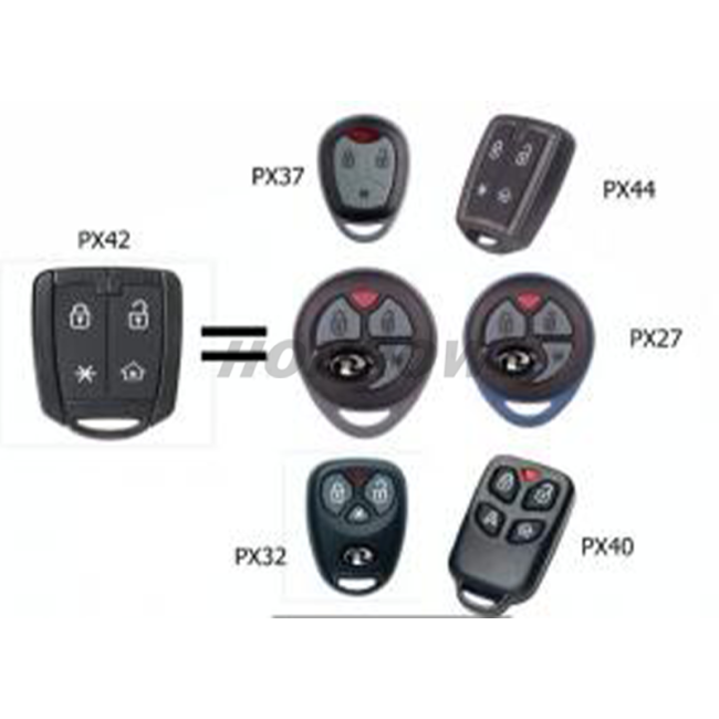 For Brazil 4 button remote key with 433mhz PX42