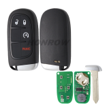 For Chrysler Dodge Ram 3+1  button smart Remote Car Key with 433Mhz PCF7945 ID46 Chip FCCID:GQ4-54T