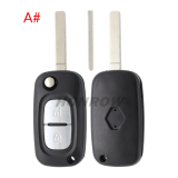 For Renault 2 button remote key blank