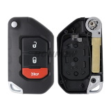 For Jeep Wrangler Keyless Remote key 3 Button ASK 433MHz Folding Remote Key SIP22 PCF7939M / HITAG AES / 4A CHIP FCC ID:OHT1130261 OE #:68416784AA